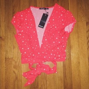nasty gal wrap top